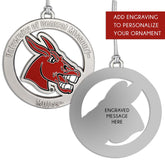 Fan Frenzy Gifts Central Missouri Mules Officially Licensed Silver Ornament